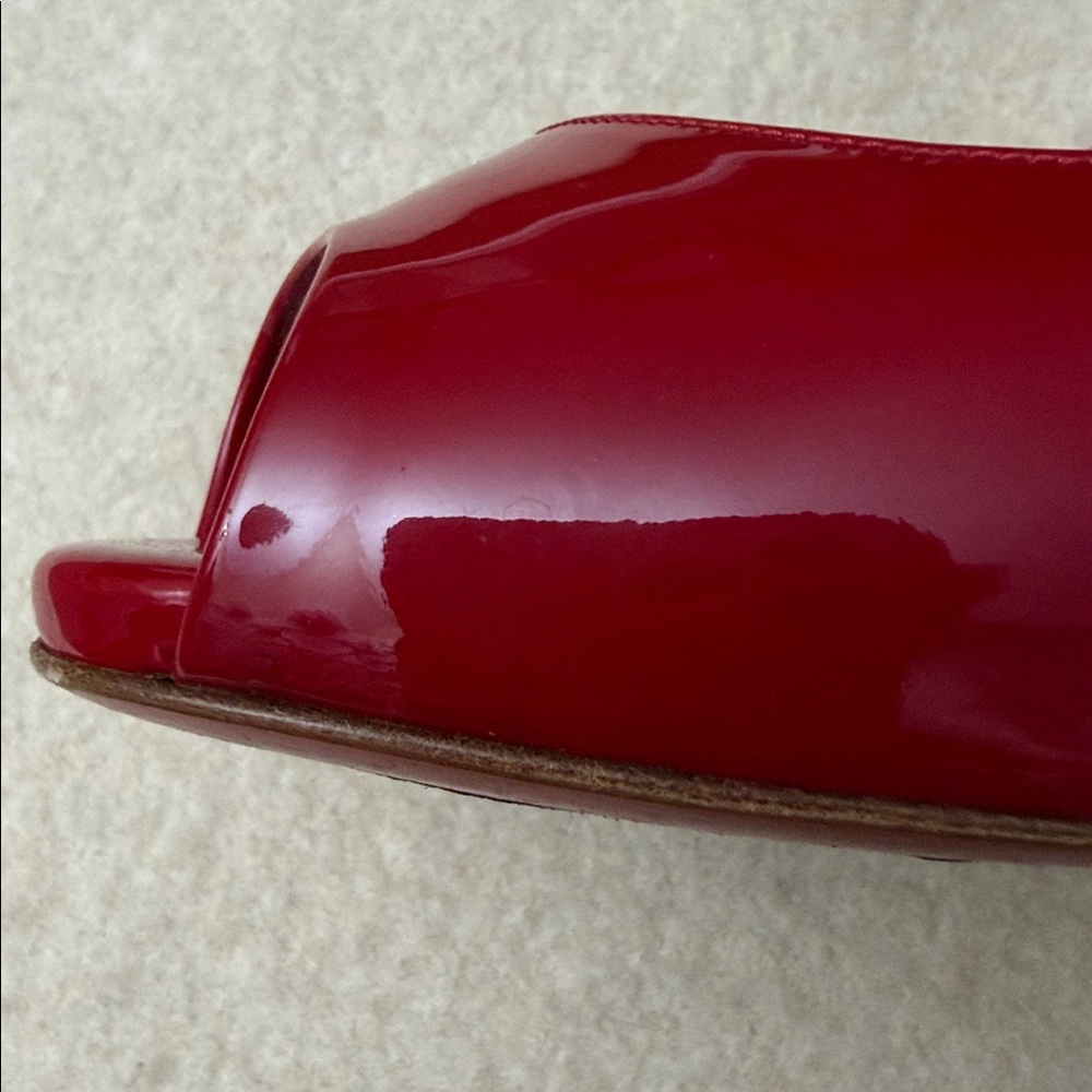 Louboutin red peep toe - Picture 9 of 12